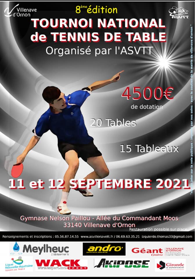 Le tournoi Association Sportive Villenave Tennis de Table (ASVTT)